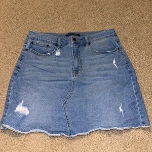 Calvin Klein Jeans Distressed Blue Mini Skirt